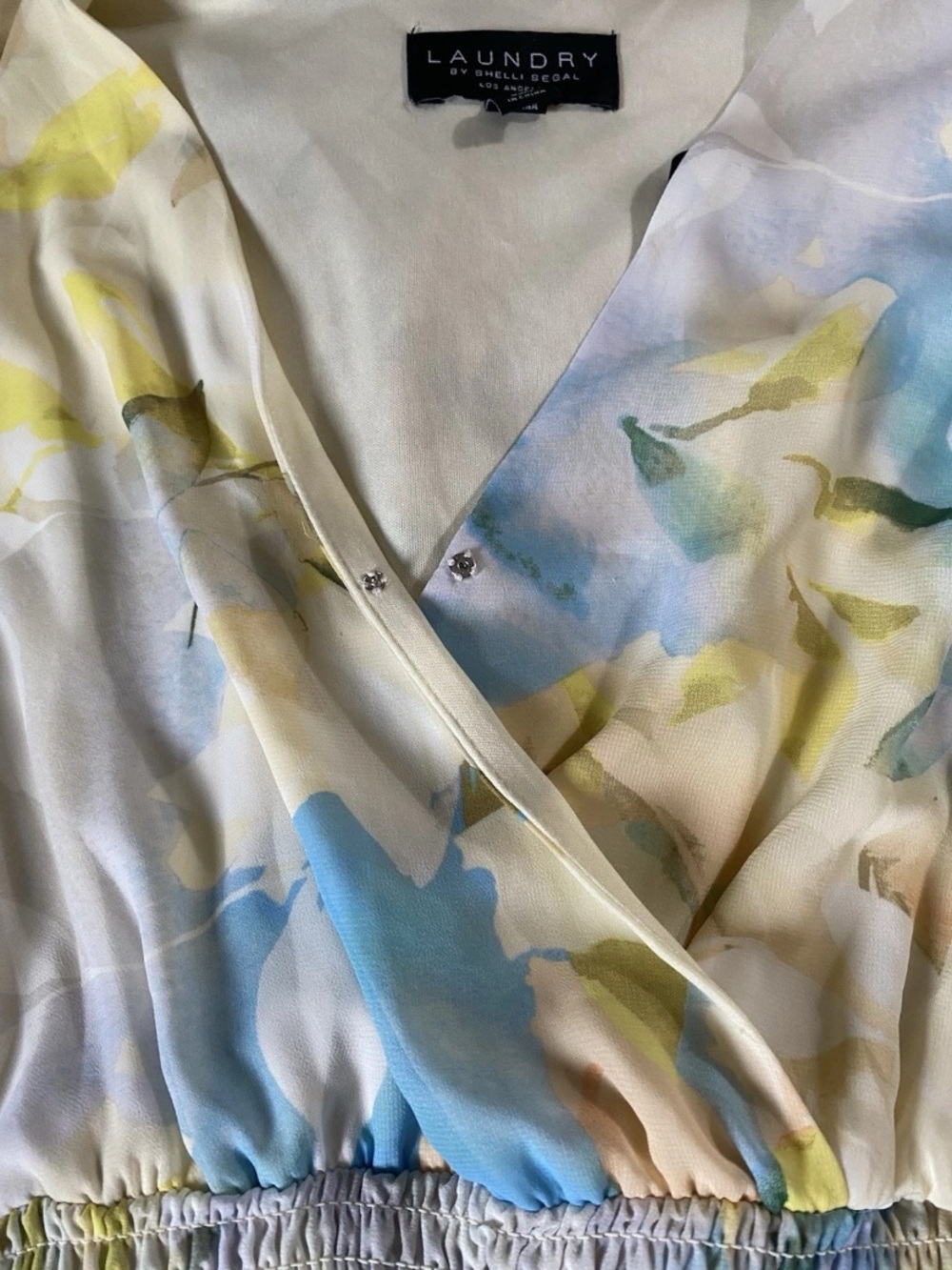 Laundry By Shelli Segal Los Angeles Floral Pastel Flowy Maxi Dress Wedding Guest - Picture 12 of 16